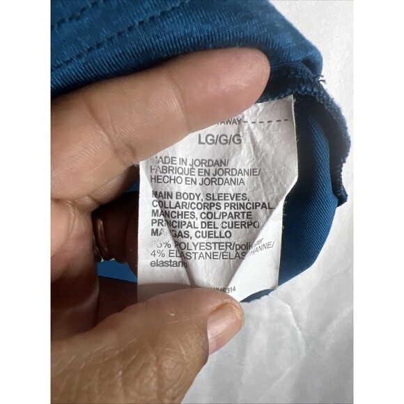 Under Armour Polo Shirt Mens L Blue Golf Preppy HeatGear Casual Short Sleeve - Picture 9 of 10